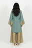 Kurta Set with Brocade Palazzo and Dupatta