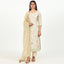 Beige Color Unstitched Tissue Suit