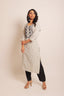 Black and White Check Print with Embroidered Cotton Kurta Set