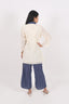Denim Embroidery Stitched Cord-Set With Crosia Net Fabric