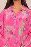 Fuchsia Pink Floral Printed Cord Set