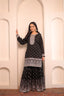 Black Color Heavy Embroidered Stitched Sharara Set