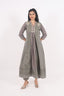 Grey Color Neck Embroidered Work Stitched Anarkali Kurti Set