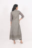 Grey Color Neck Embroidered Work Stitched Anarkali Kurti Set