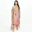 Pink Color Unstitched Tissue Suit