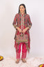 Vibrant Printed Kurta with Straight Pants & Matching Bag