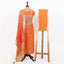 Sunset Orange Color Unstitched Organza Suit
