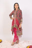 Vibrant Printed Kurta with Straight Pants & Matching Bag