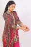 Vibrant Printed Kurta with Straight Pants & Matching Bag