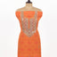 Sunset Orange Color Unstitched Organza Suit