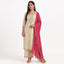 Beige Color Unstitched Tissue Suit