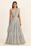 Grey Color Embroidered Lehenga