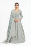 Grey Color Embroidered Anarkali Set