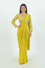 Yellow Sequins Embroidered Drape Saree