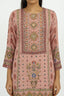 Peach Color Printed Suit