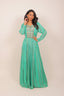 Rama Green Heavy Embroidered Stitched Anarkali Suit Set