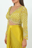 Yellow Sequins Embroidered Drape Saree
