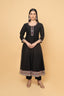 Black Embroidered Anarkali Set