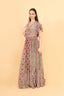 Floral Printed Gown With Stylish Sleeves