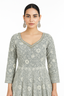 Grey Color Embroidered Anarkali Set