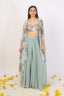 Crop top Gharara Set With Cape