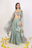 Crop top Gharara Set With Cape