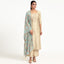Beige Color Unstitched Tissue Suit