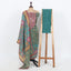 Firozi Color Unstitched Crepe Suit