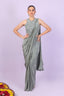 Embroidered Blouse Drape Saree