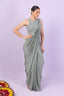 Embroidered Blouse Drape Saree