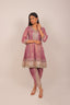 Lavender Color Peplum Style Gota Patti Work Kurta with Dhoti Style Pants