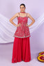 Embroidered Sharara Set With Dupatta