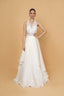 Cutdana Embroidered Backless Gown