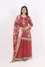 Maroon Color Heavy Embroidered Stitched Sharara Set