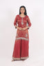 Maroon Color Heavy Embroidered Stitched Sharara Set