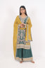 Bottle Green Color Heavy Embroidered Stitched Sharara Set