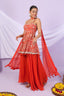 Embroidered Sharara Set With Dupatta
