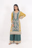 Bottle Green Color Heavy Embroidered Stitched Sharara Set