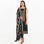 Black Blue Unstitched Dola Silk Suit