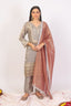 Tissue Suit Set  with Contrast Dupatta