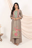 Floral Printed Silk Suit Set