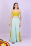 Crop Top Sharara Set With Cape