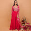 Rani Pink Color Stitched Sharara Set With Shrug Style