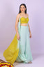Crop Top Sharara Set With Cape