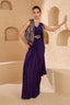Saree with Embroidered Mirror Work Jacket