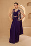 Saree with Embroidered Mirror Work Jacket