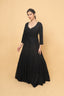 Black Embroidered Anarkali Set