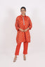 Heavy Embroidered Rust Color Stitched Cord-Set