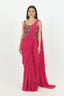 Rani Embroidered Drape Saree