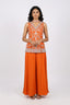 Embroidered  Peplum Sharara Set
